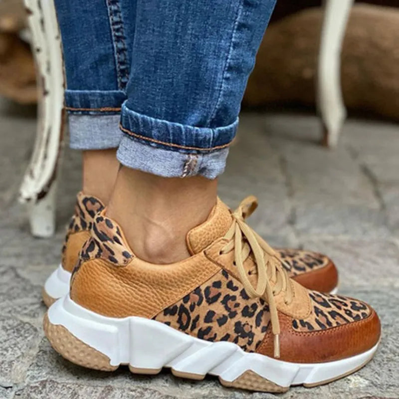 Leopard-Print Sneakers — All-Day Comfort