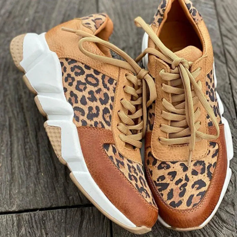 Leopard-Print Sneakers — All-Day Comfort