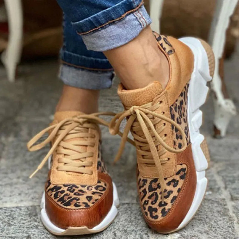Leopard-Print Sneakers — All-Day Comfort