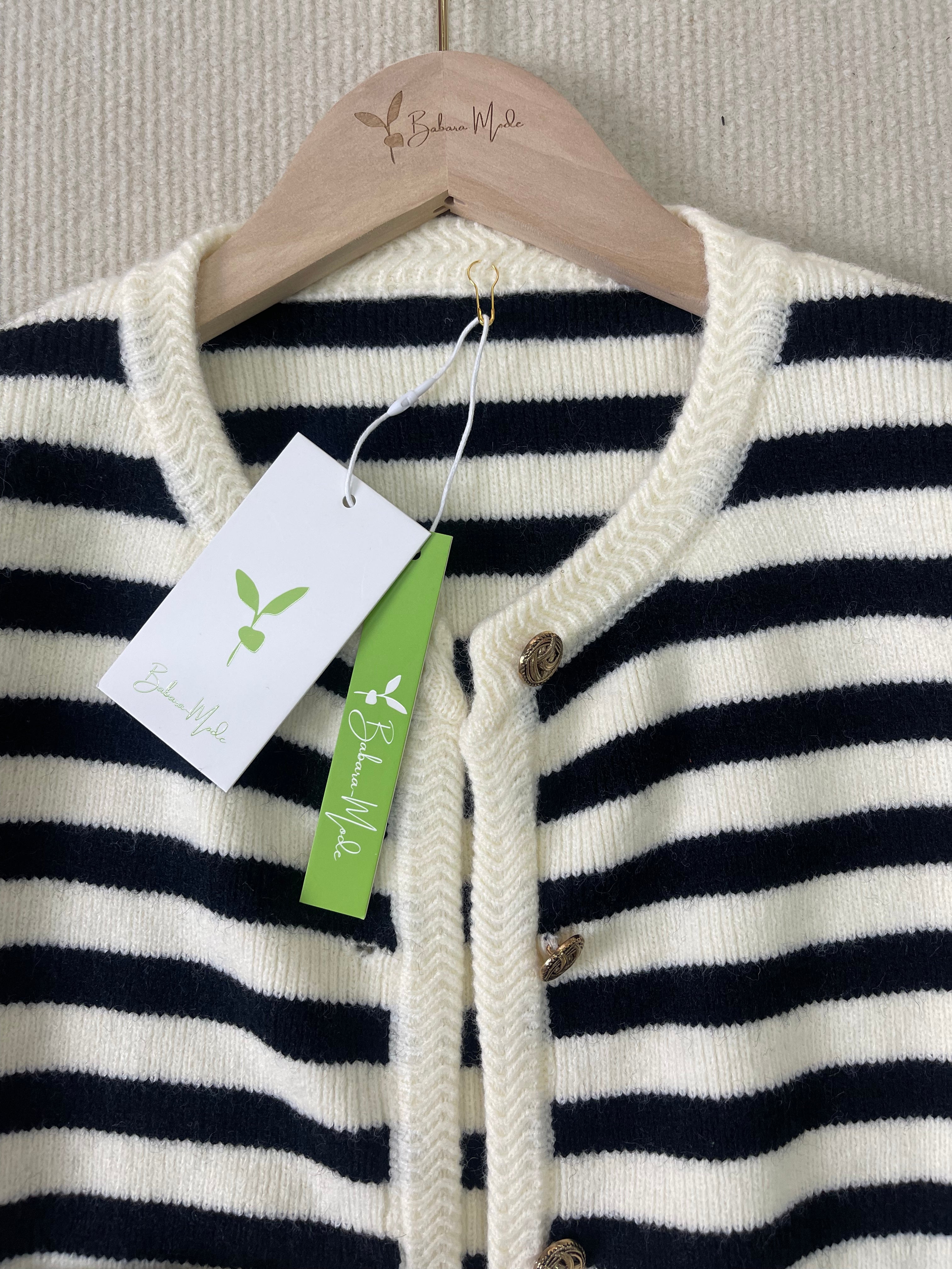MYLAH | Sophisticated Striped Cardigan for a Stylish Look