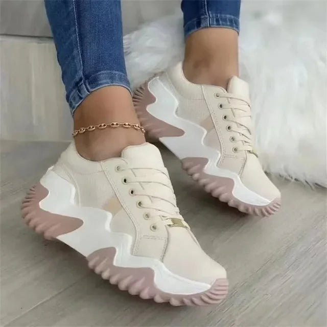 Noelle - Breathable vulcanized platform sneakers for a trendy style