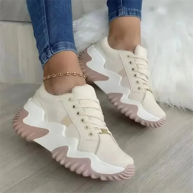 Noelle - Breathable vulcanized platform sneakers for a trendy style
