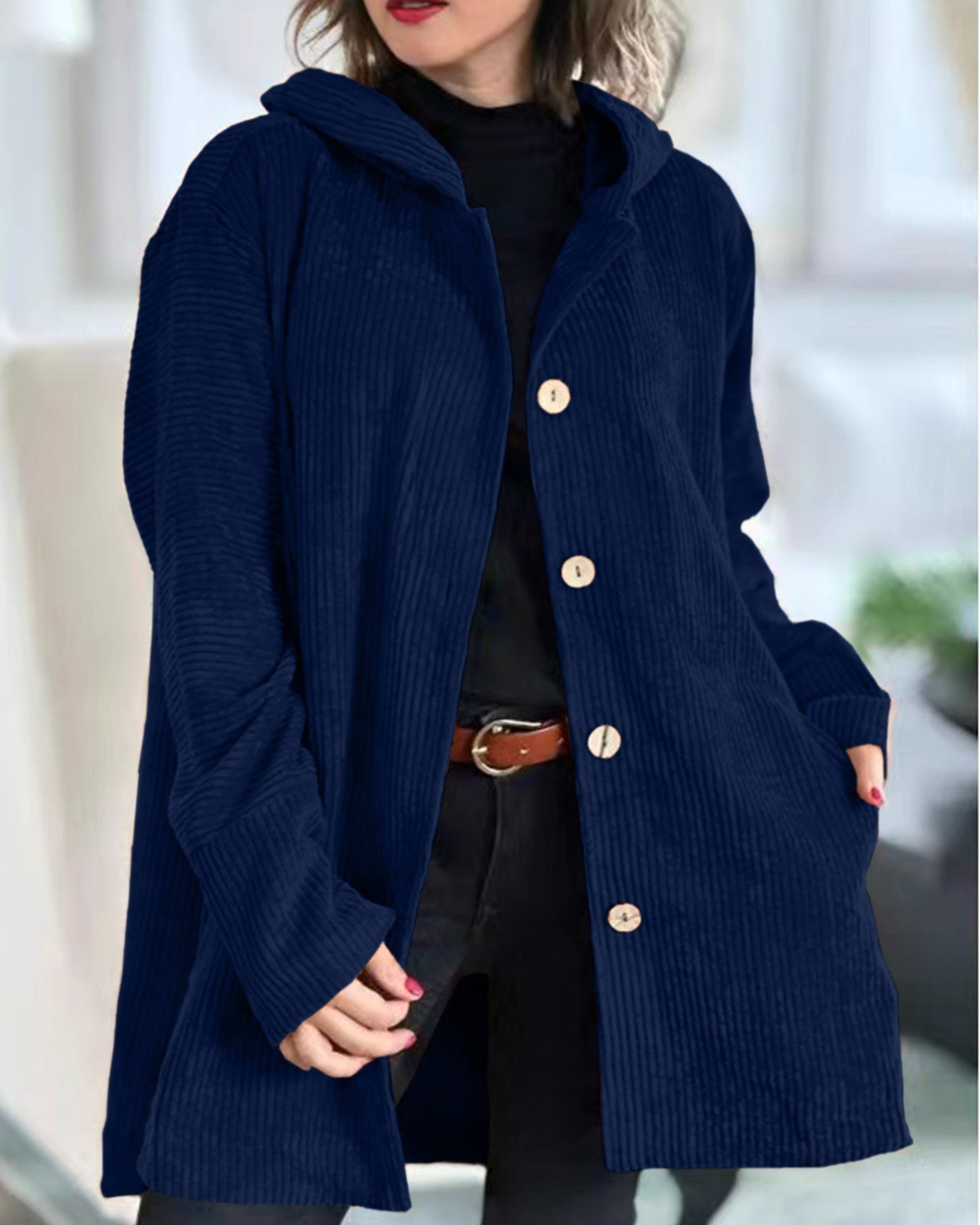 Chelsea |☁️ Toplepicale Cozy Corduroy Hooded Jacket