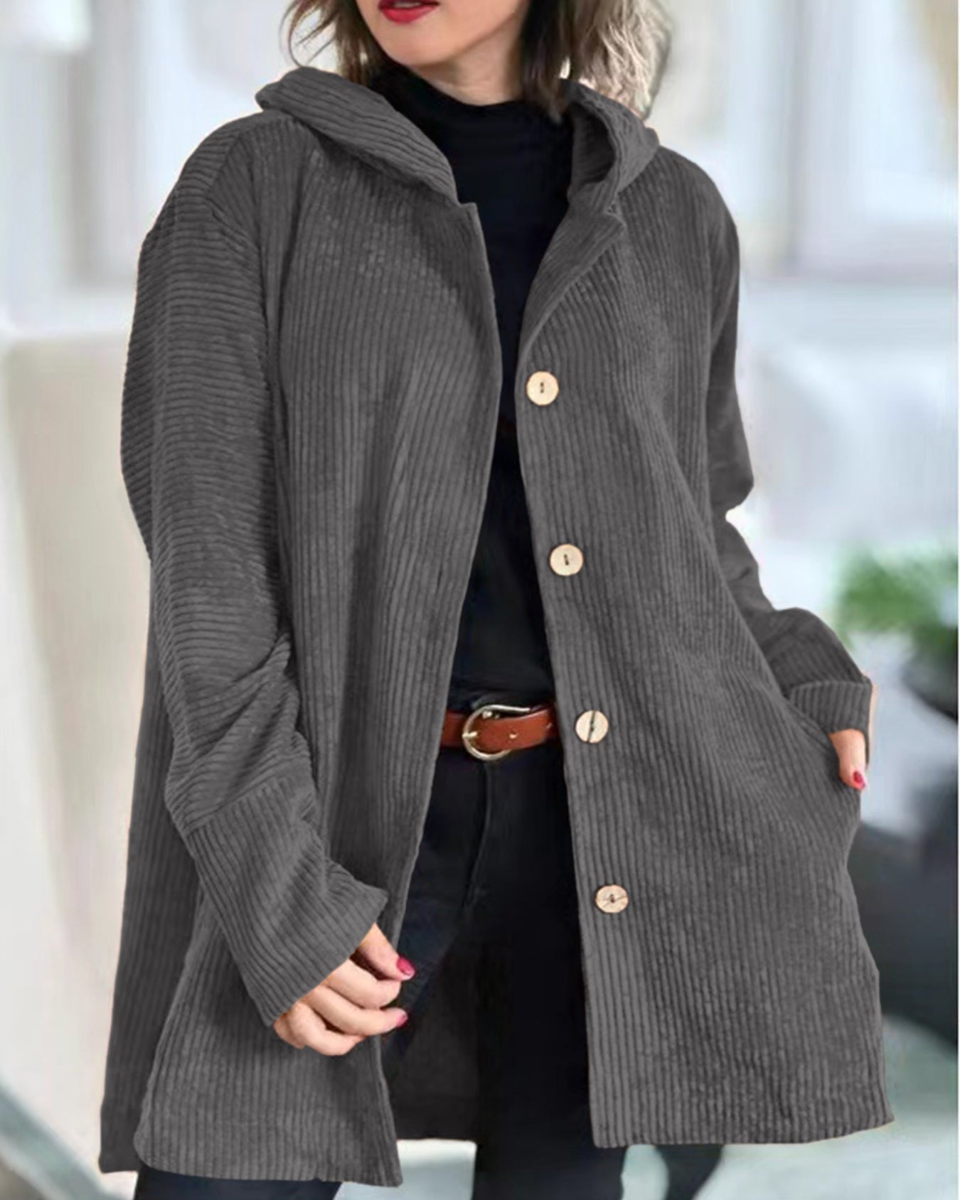 Chelsea |☁️ Toplepicale Cozy Corduroy Hooded Jacket