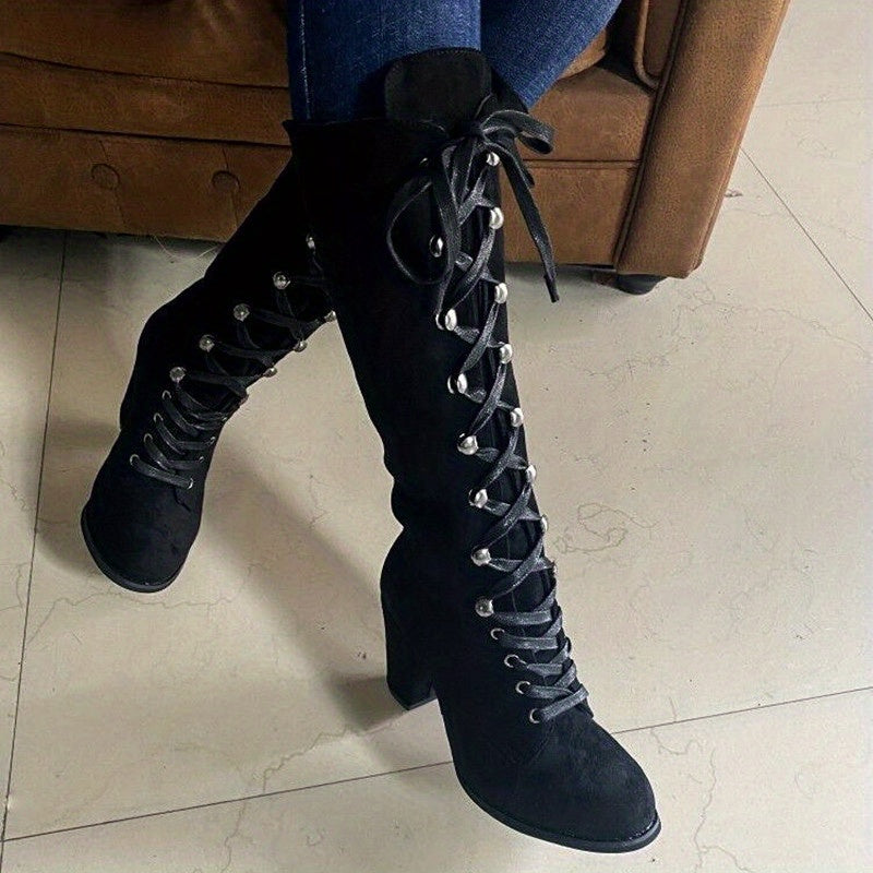 Lucia - Fashion-Forward Knee-High Boots