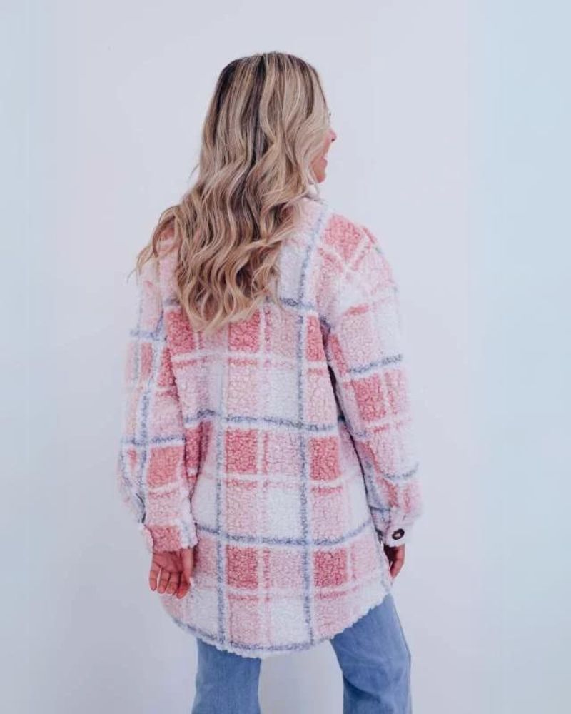 Norma | Cool fleece plaid jacket for stylish comfort