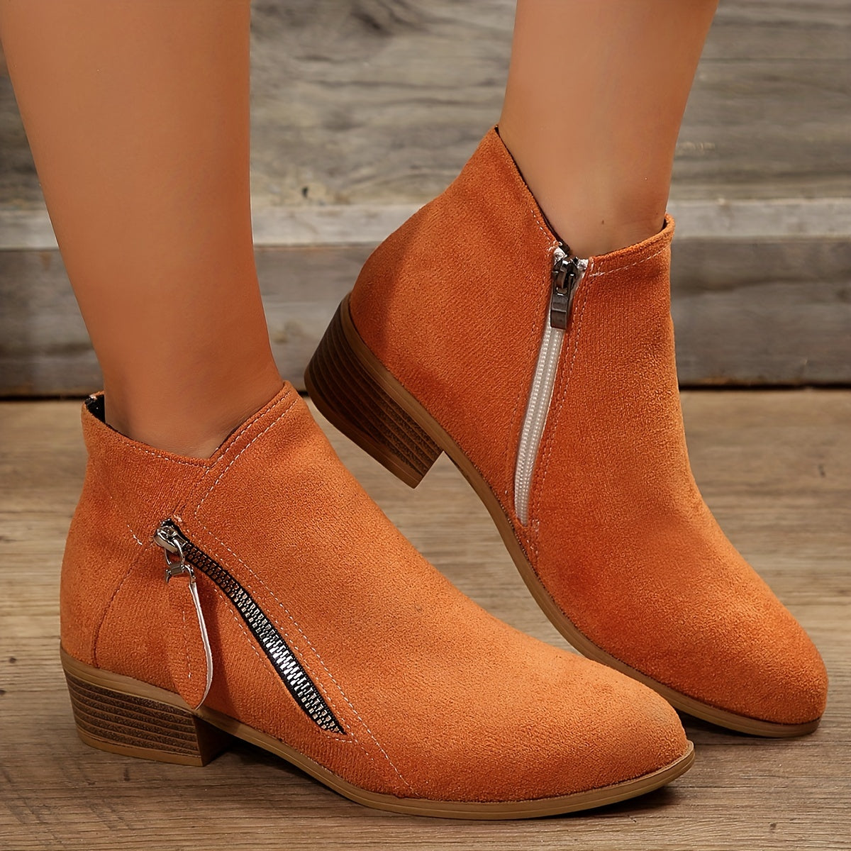 Seren - Sleek pointed-toe ankle boots with heel and convenient zipper