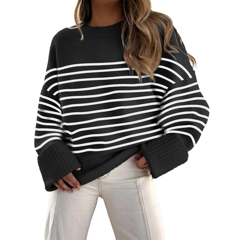 Cozy Long-Sleeve Crewneck Pullover Sweater for Everyday Warmth