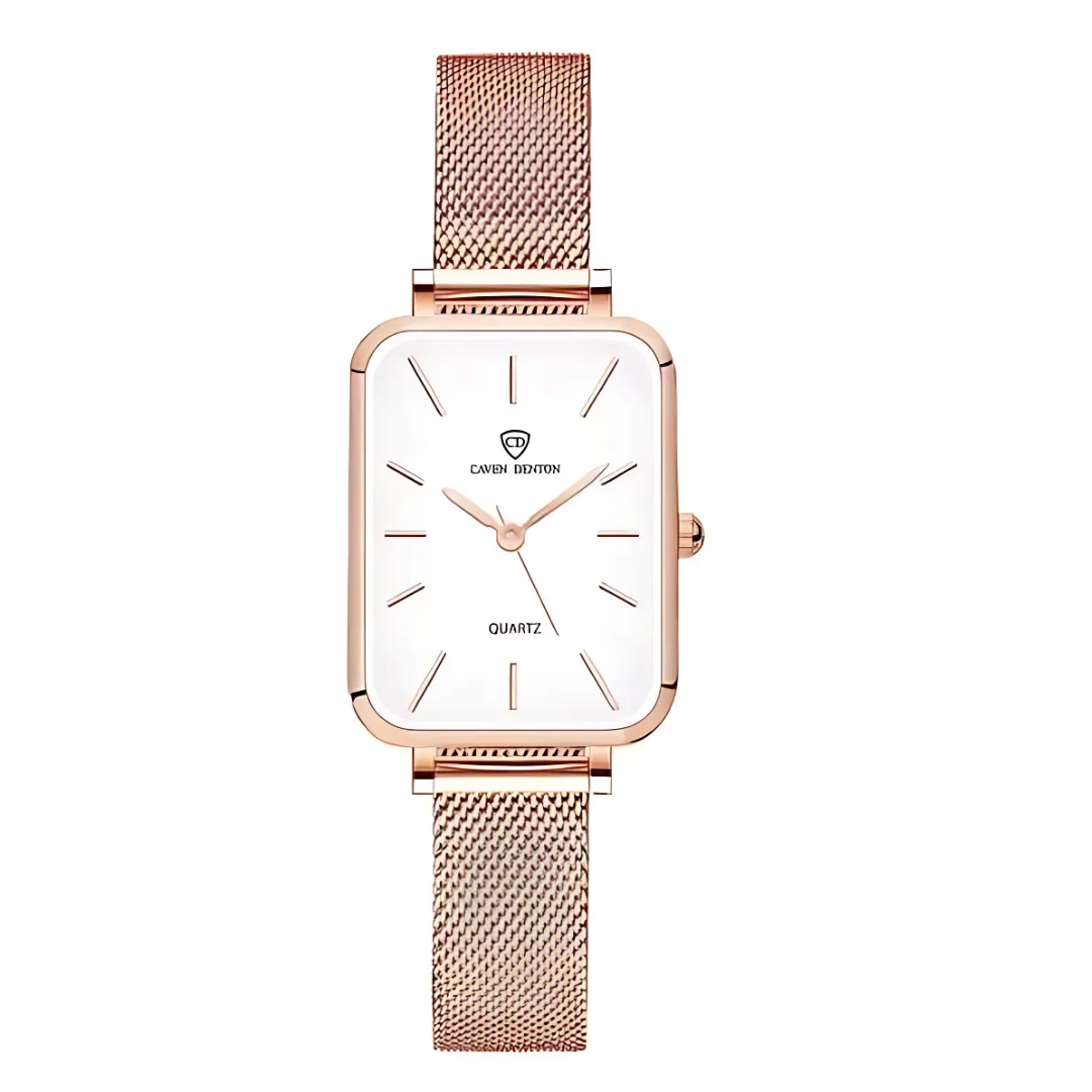 Minimalist Quartz Watch with Mesh Bracelet