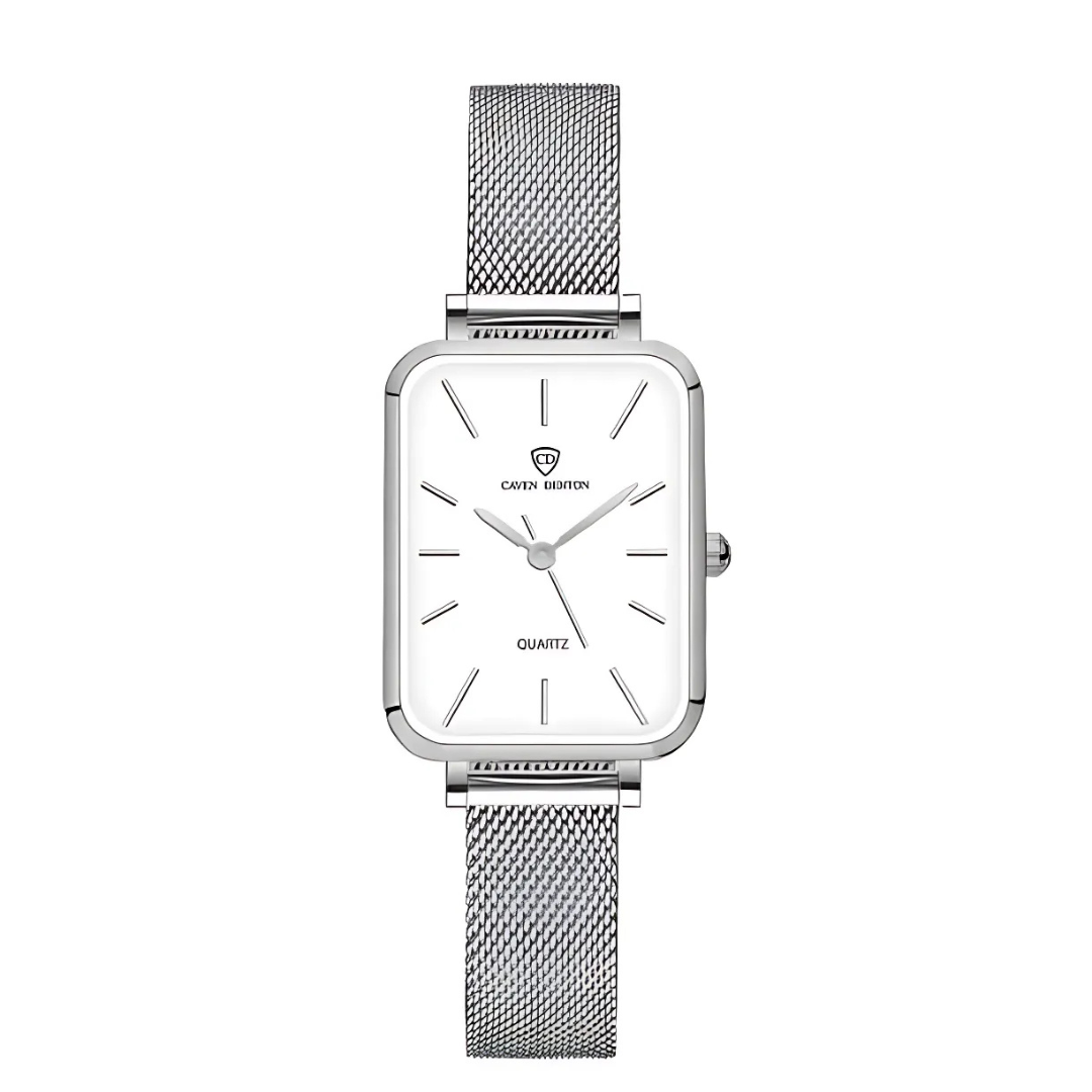 Minimalist Quartz Watch with Mesh Bracelet