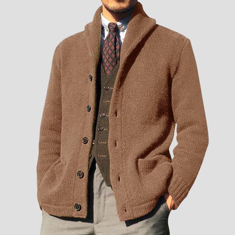 Grayson Solid Button-Front Knit Cardigan