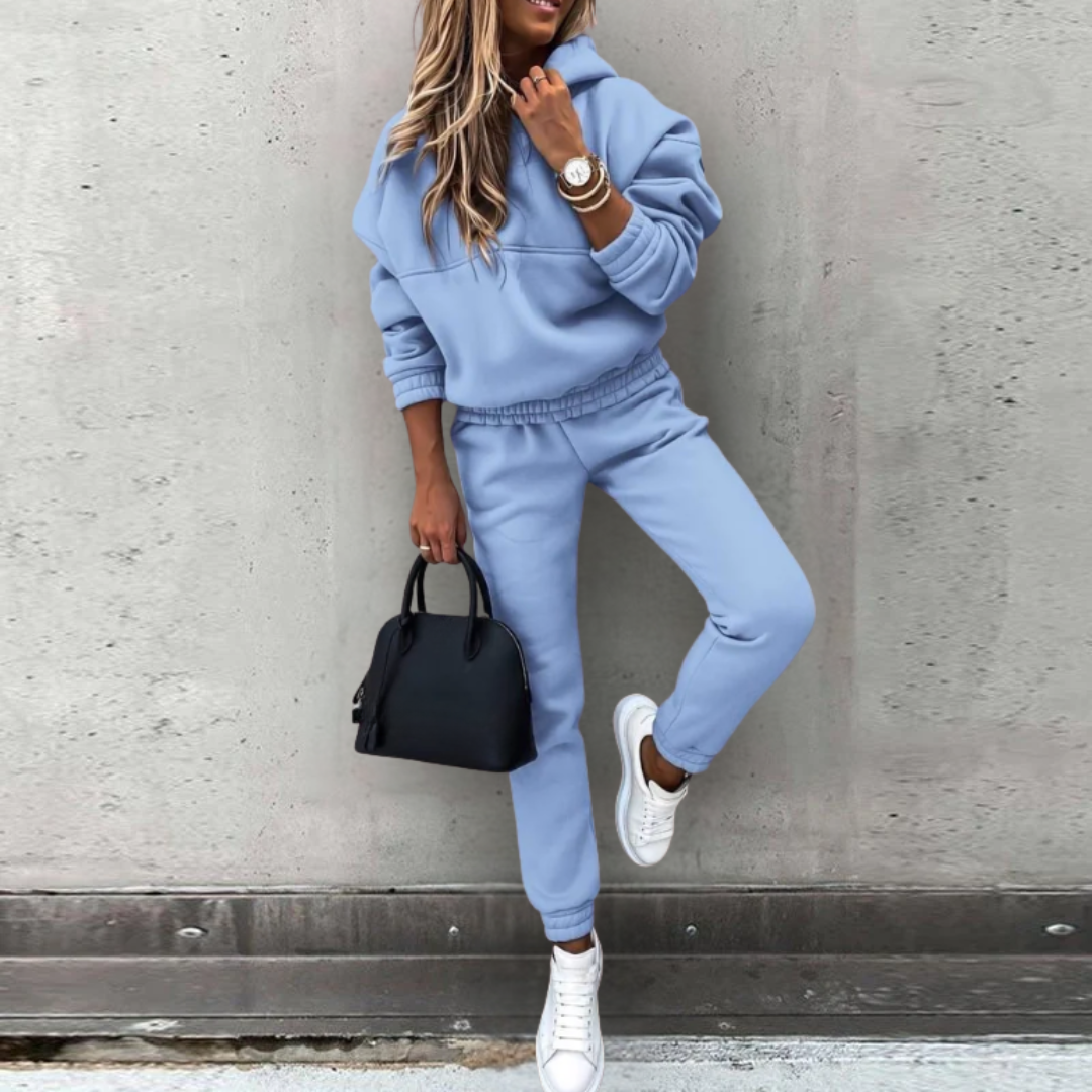 Natalie | Women's Stretch Fabric Hoodie and Jogger Set