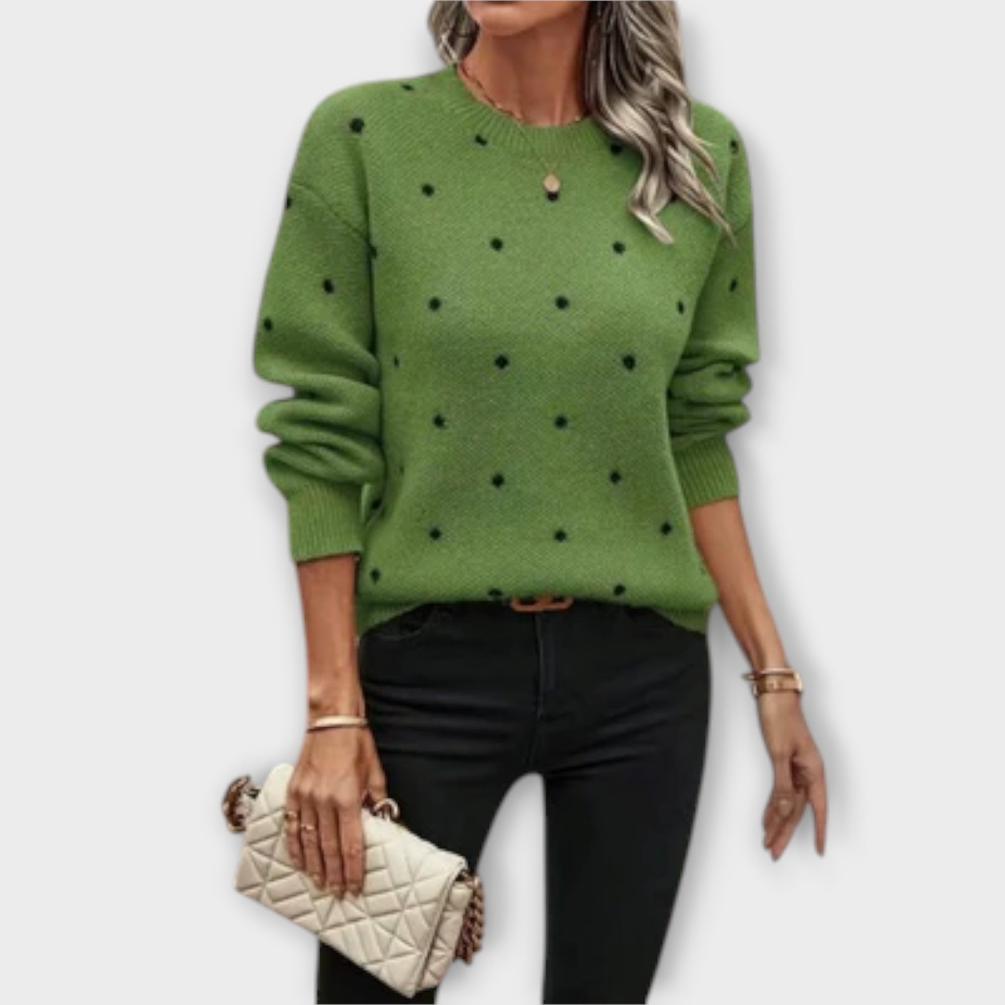 Imelda – Women's Long Sleeve Knit Sweater for a Casual Look