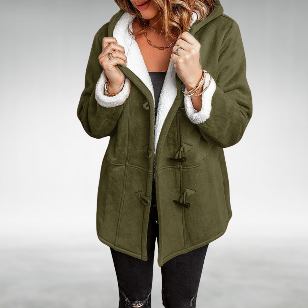 Amara | Button coat with fleece lining for ultimate comfort