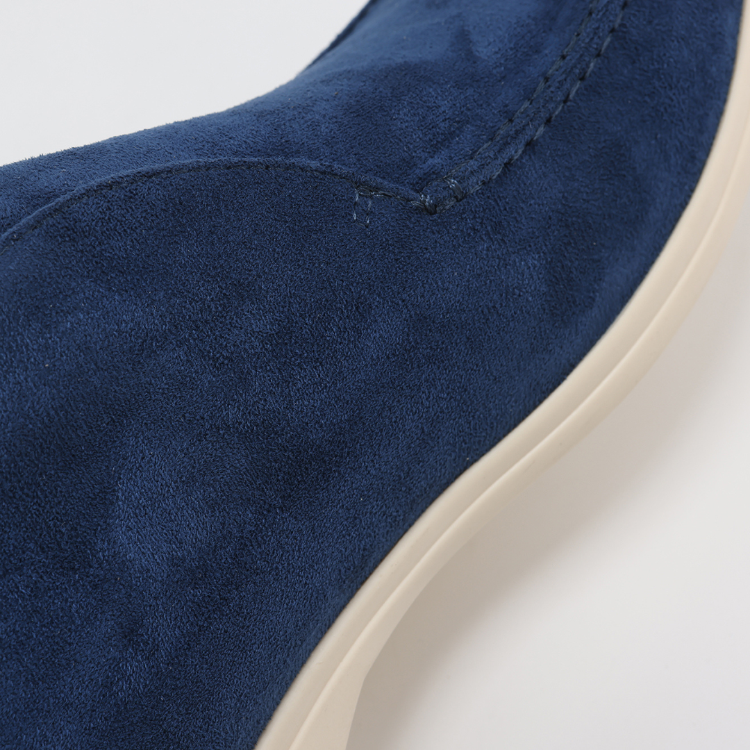 Luxurious Suede Loafers with Elevated Heel