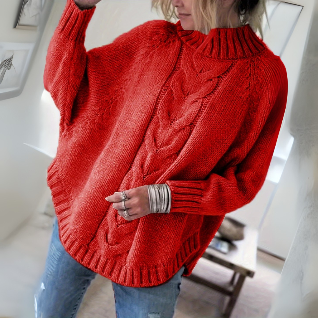 Lorette - Elegant Cable Knit Sweater for a Sophisticated Style