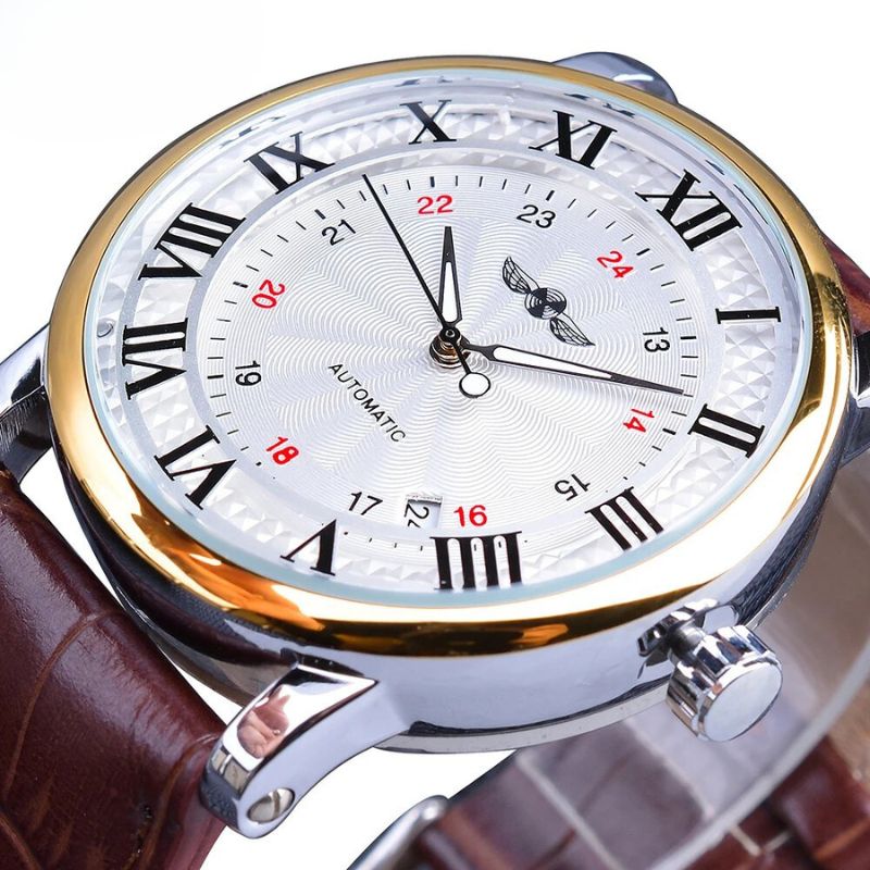 Luxury genuine leather automatic watch - Elegance and sophistication on the wrist