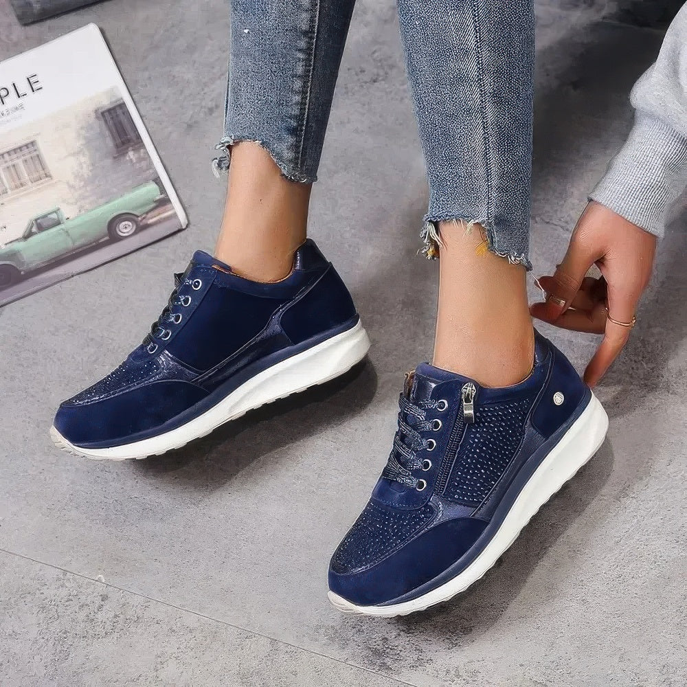 Vulcanized Platform Sneakers for Women - Comfort and Elegant Style