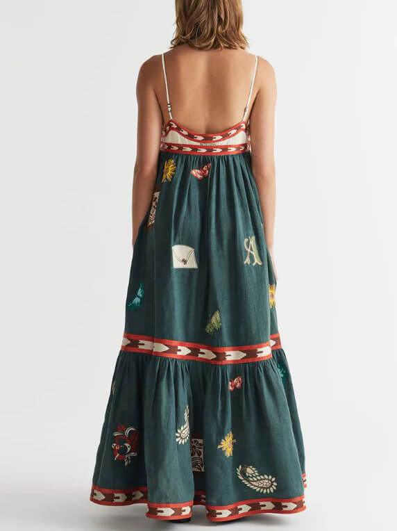 Funny summer clothing with unique print - Trendy midi long dress