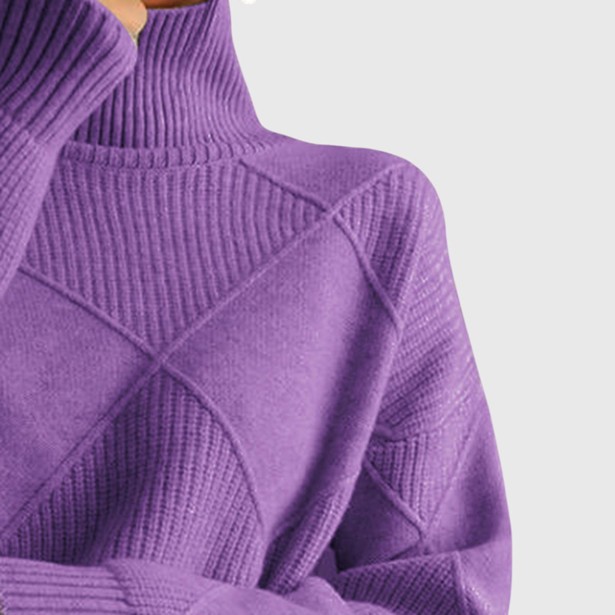 Angela™ - Oversized Cozy Turtleneck Sweater for Comfort and Style