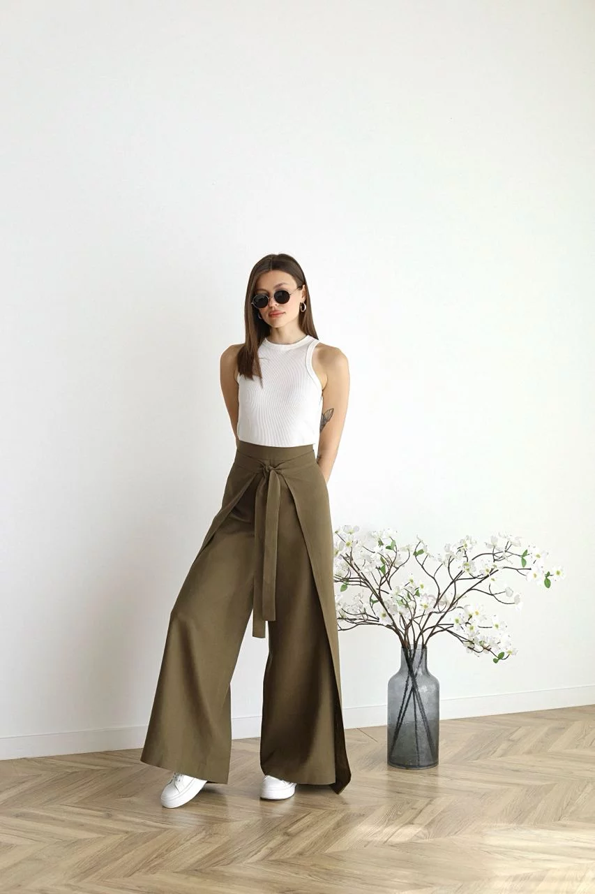 ARIANE – Women's Wide Linen Pants for a Stylish and Comfortable Look