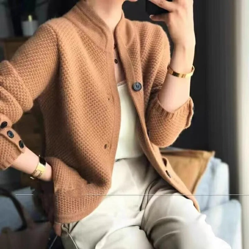 Gabrielle | Women's Ultra-Cozy Open Pocket Knit Button Cardigan for Stylish Comfort