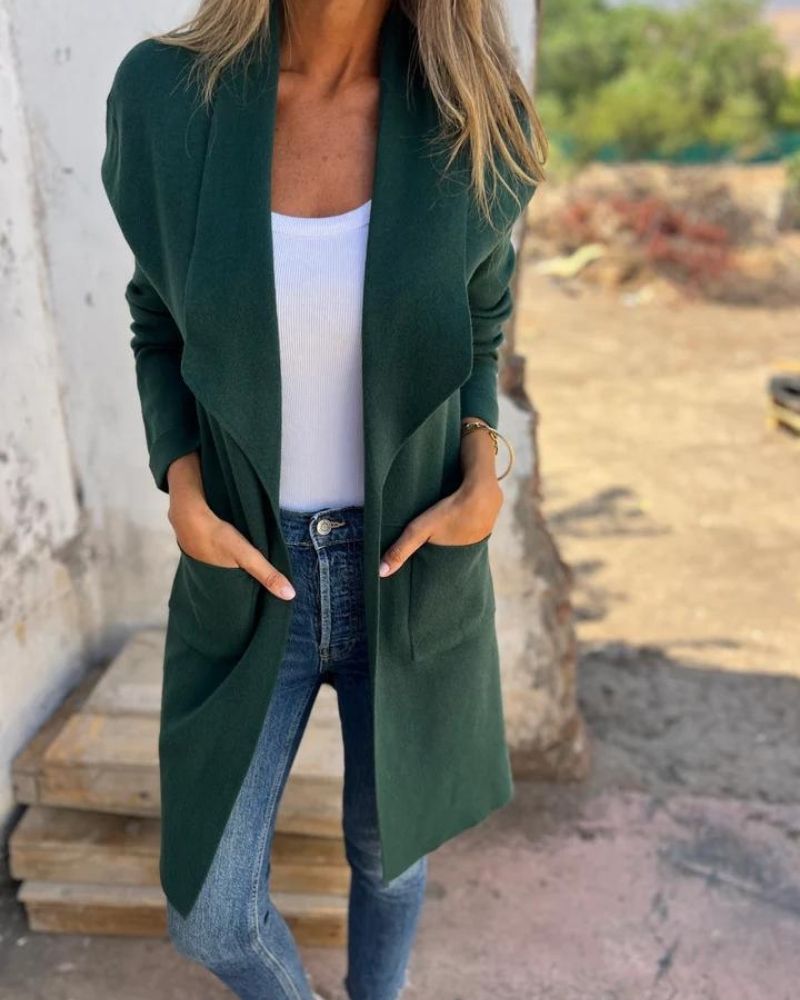 EIGONA - Women's Casual Revers Collar Cardigan Jacket for a Stylish and Comfortable Look