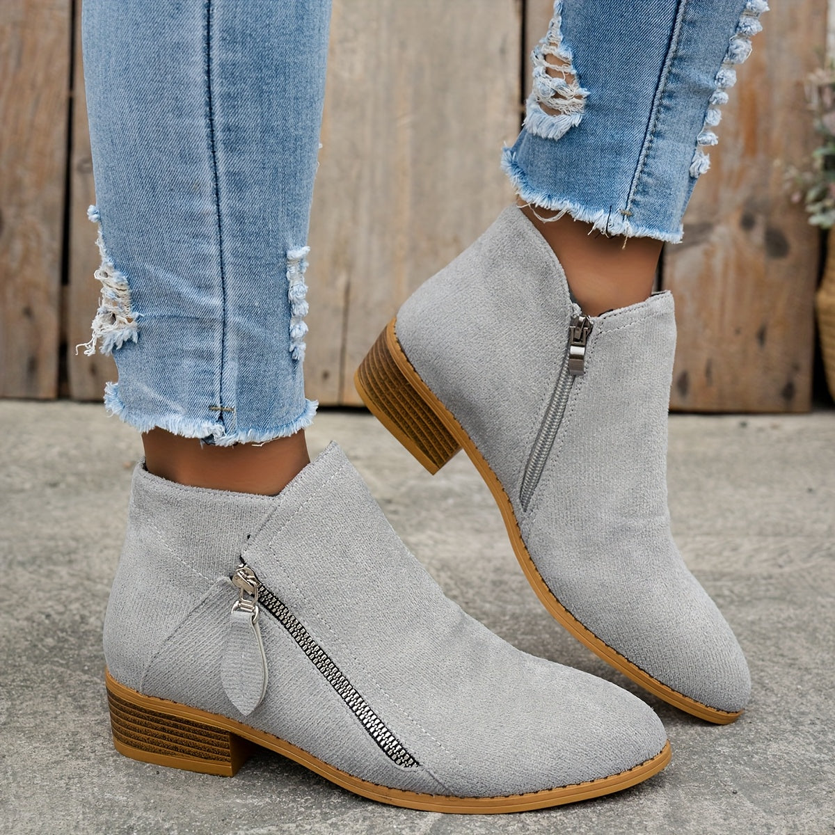 Jasmine - Stylish and Elegant Laceless Ankle Boots