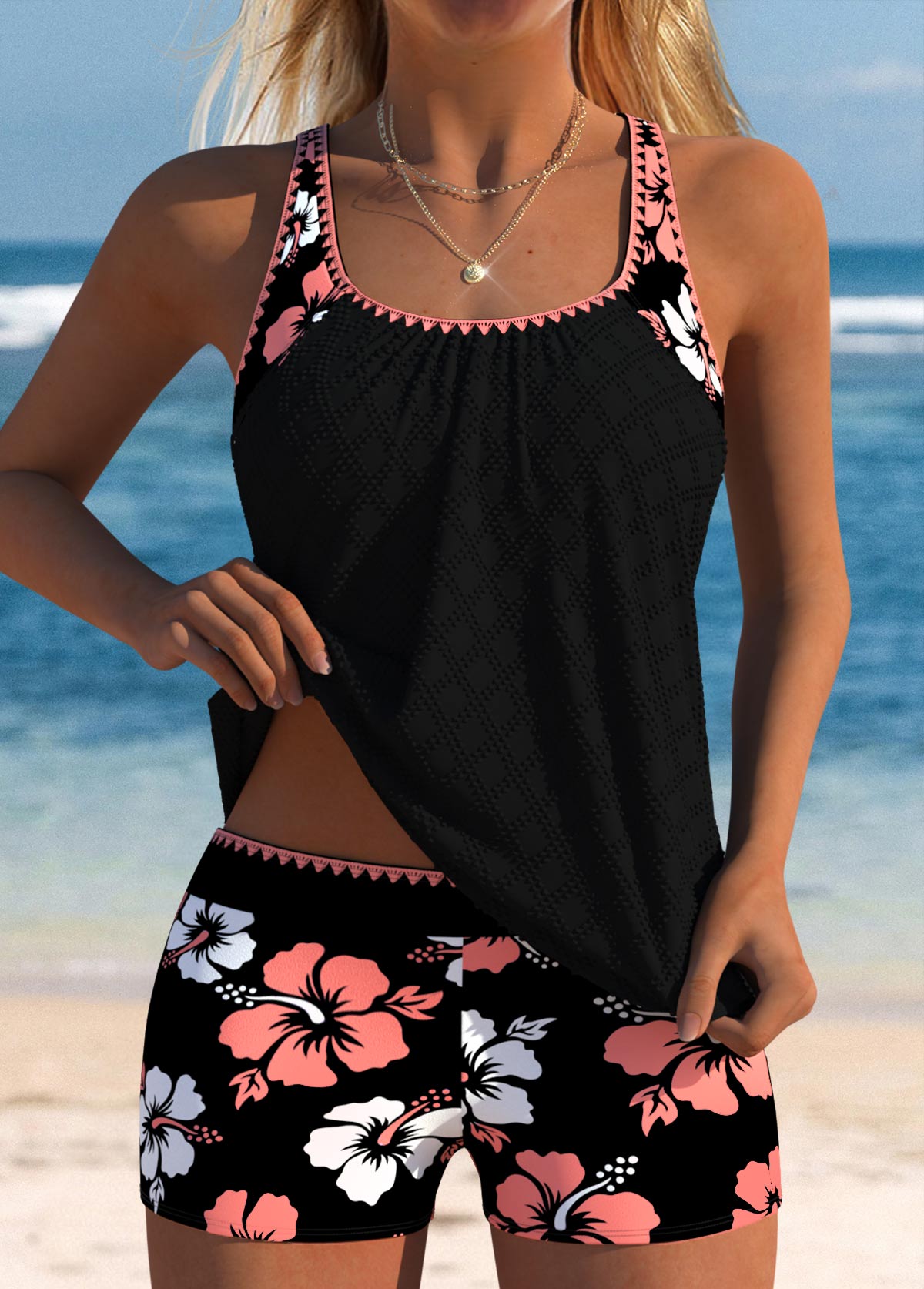 Arabelle Floral Print Tankini Set – Chic, Flattering Swimwear for Sunny Days