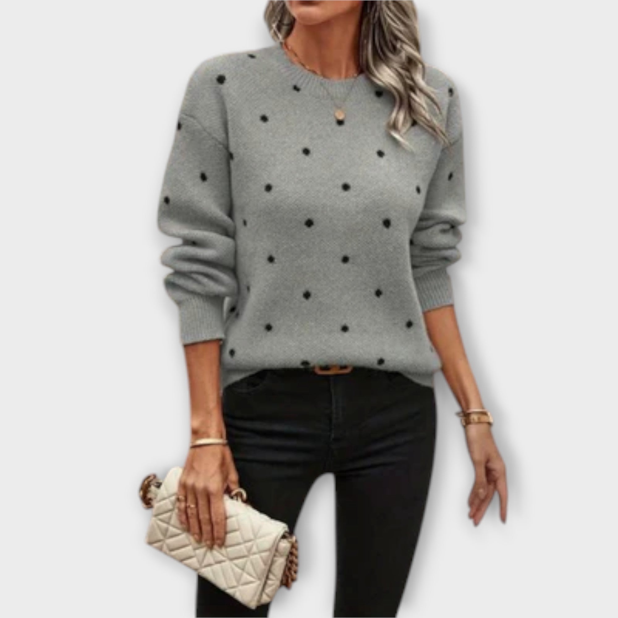 Imelda – Women's Long Sleeve Knit Sweater for a Casual Look
