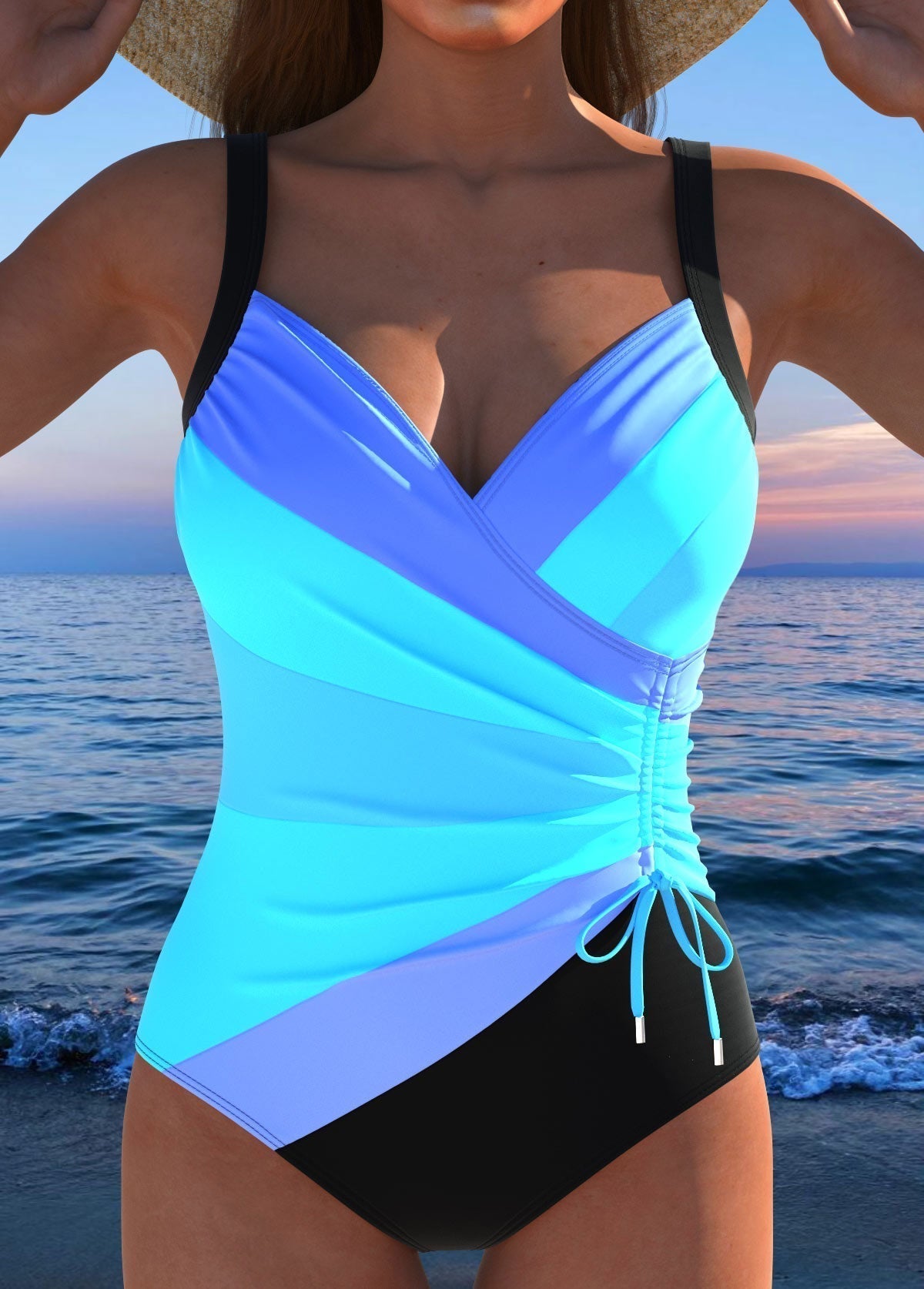 Timeless Wrap One Piece Swimsuit | Colorful Luxury Fit