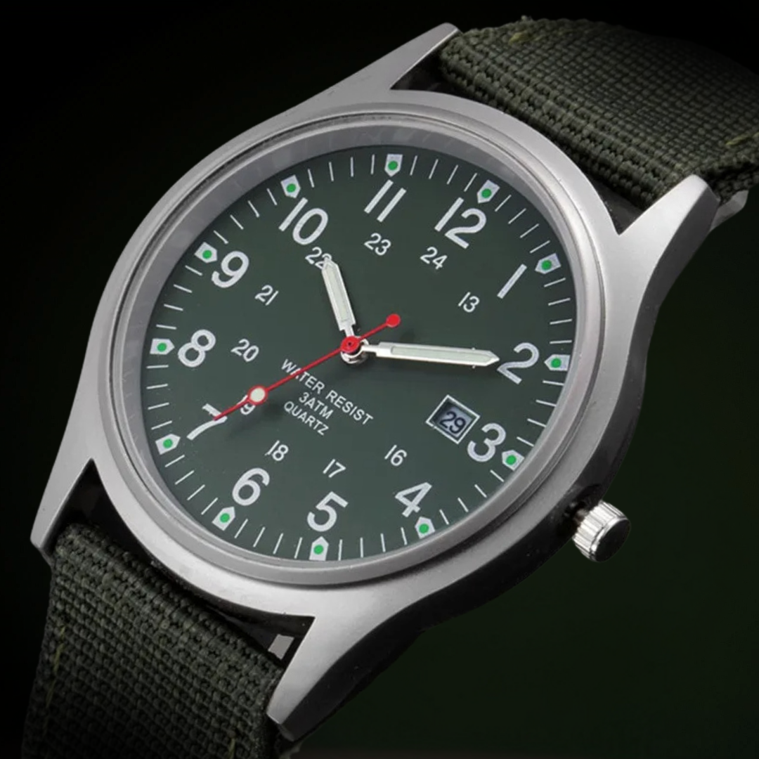 Elegant Casual Watch with Military Style