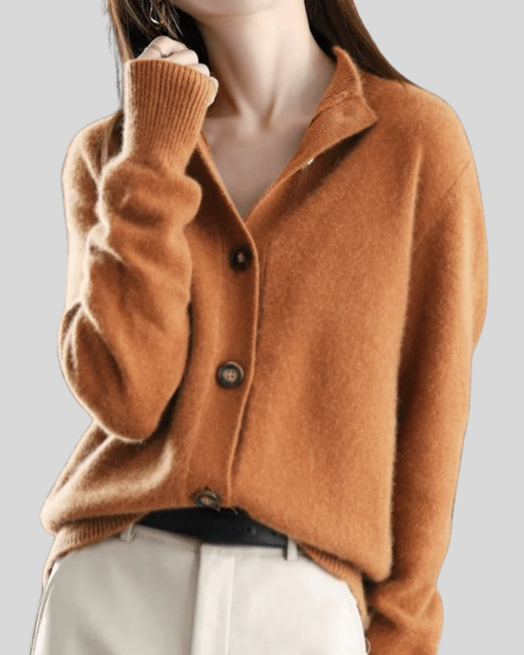 Claire | Elegant Retro-Style Cashmere Cardigan for Timeless Chic