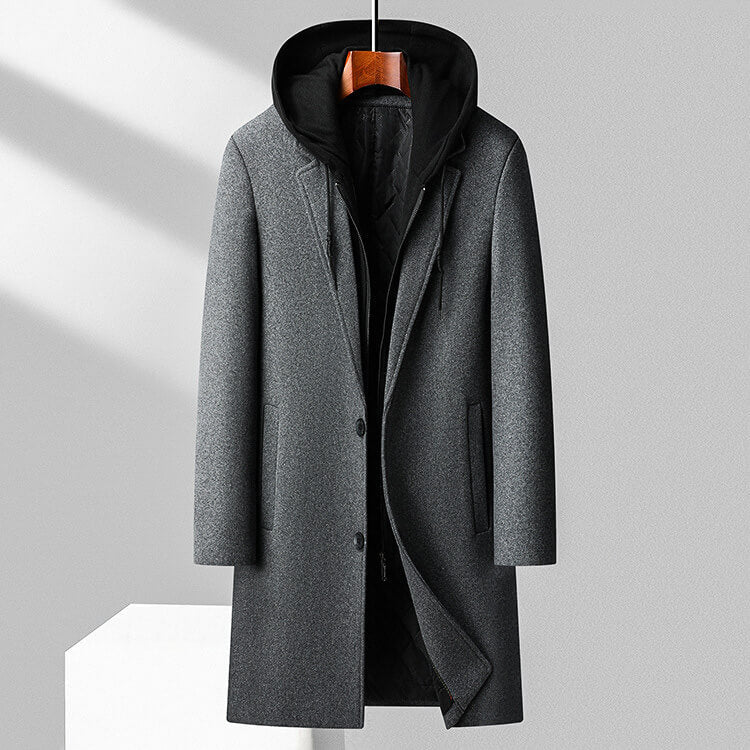Virgin Jasper Wool Hoodie Coat – Elegant and Warm Sophistication