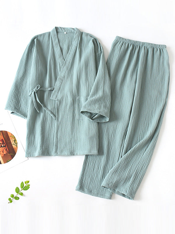 Hailey | Comfortable and Elegant Two-Piece Wrap Style Pajama Set for Women