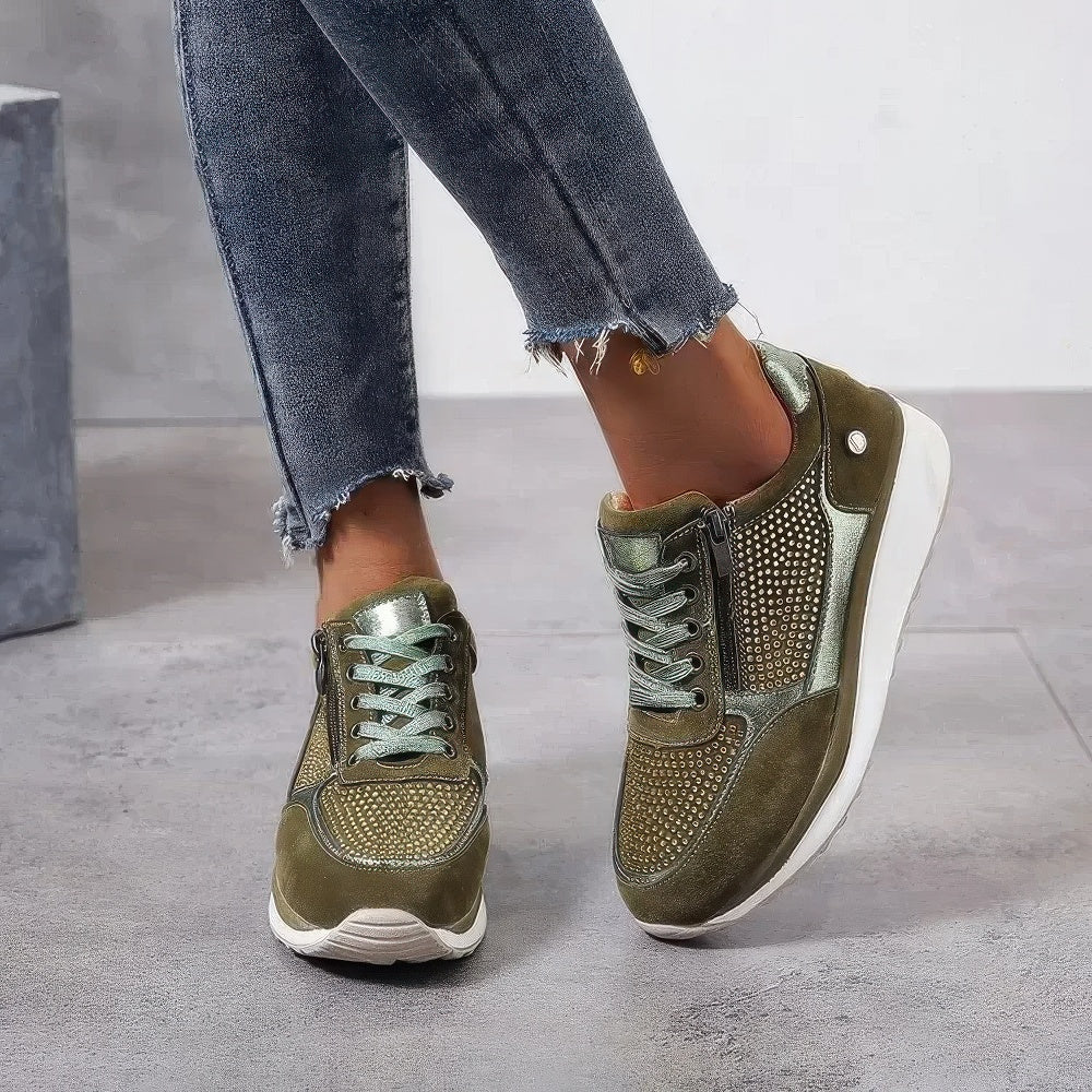 Vulcanized Platform Sneakers for Women - Comfort and Elegant Style