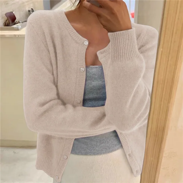 Erica Women's Winter Cozy Long Sleeve Button-Front Cardigan for Casual Style