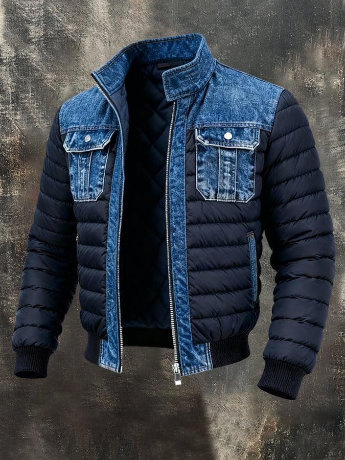 Double-Layer Classic Denim Jacket