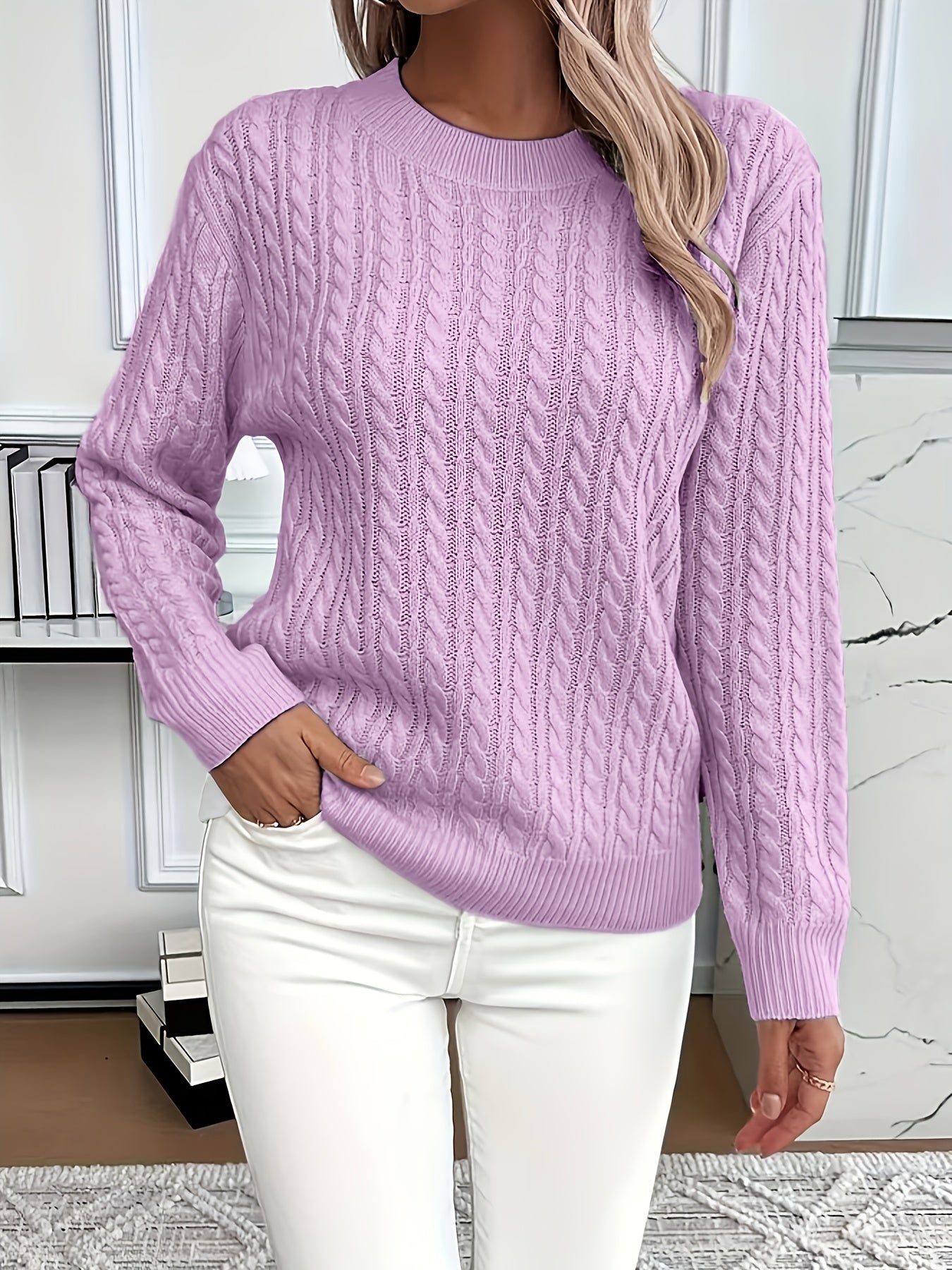 Antonella - Stylish Loose Fit Round Neck Sweater