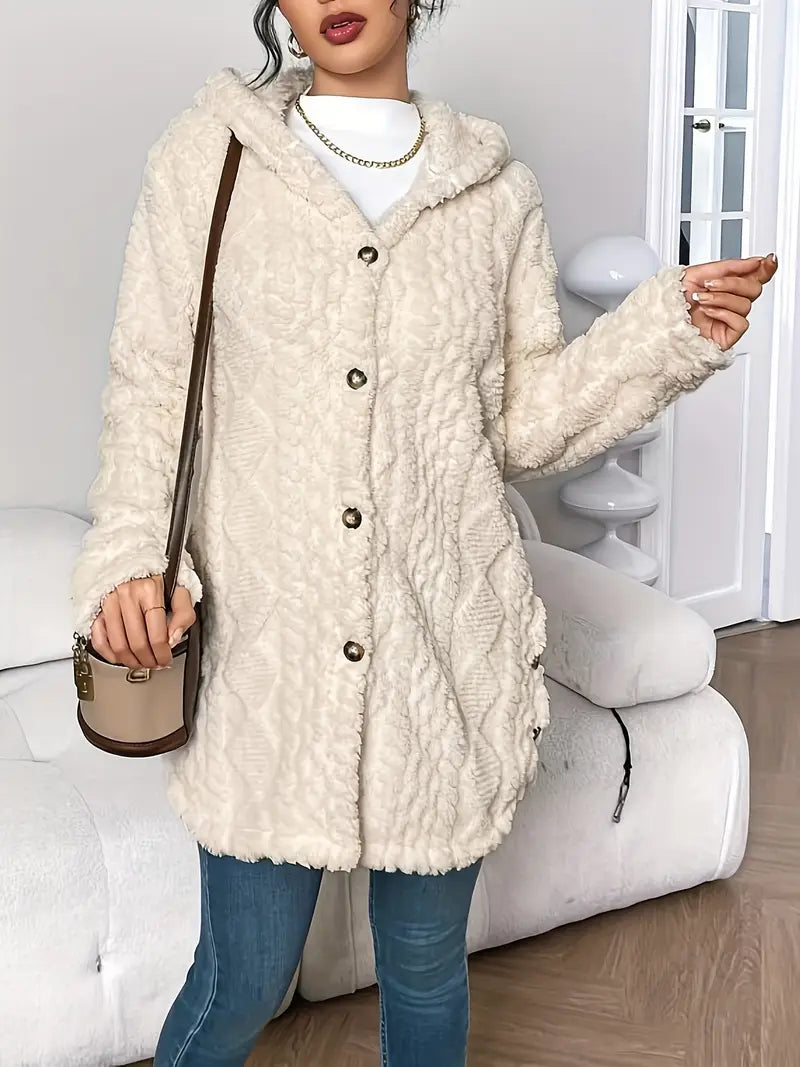 Chateau Elise™ Luxe Plush Hooded Cardigan - Supreme Comfort and Style