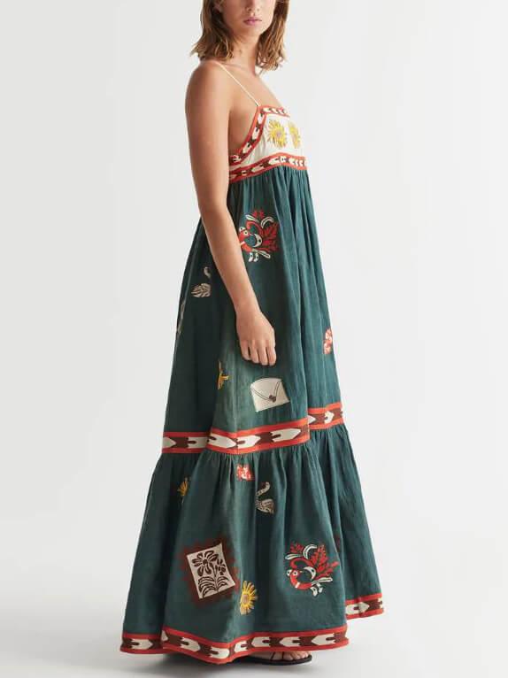 Funny summer clothing with unique print - Trendy midi long dress