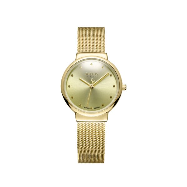 Ultra-Fine Quartz Watch with Elegant Mesh