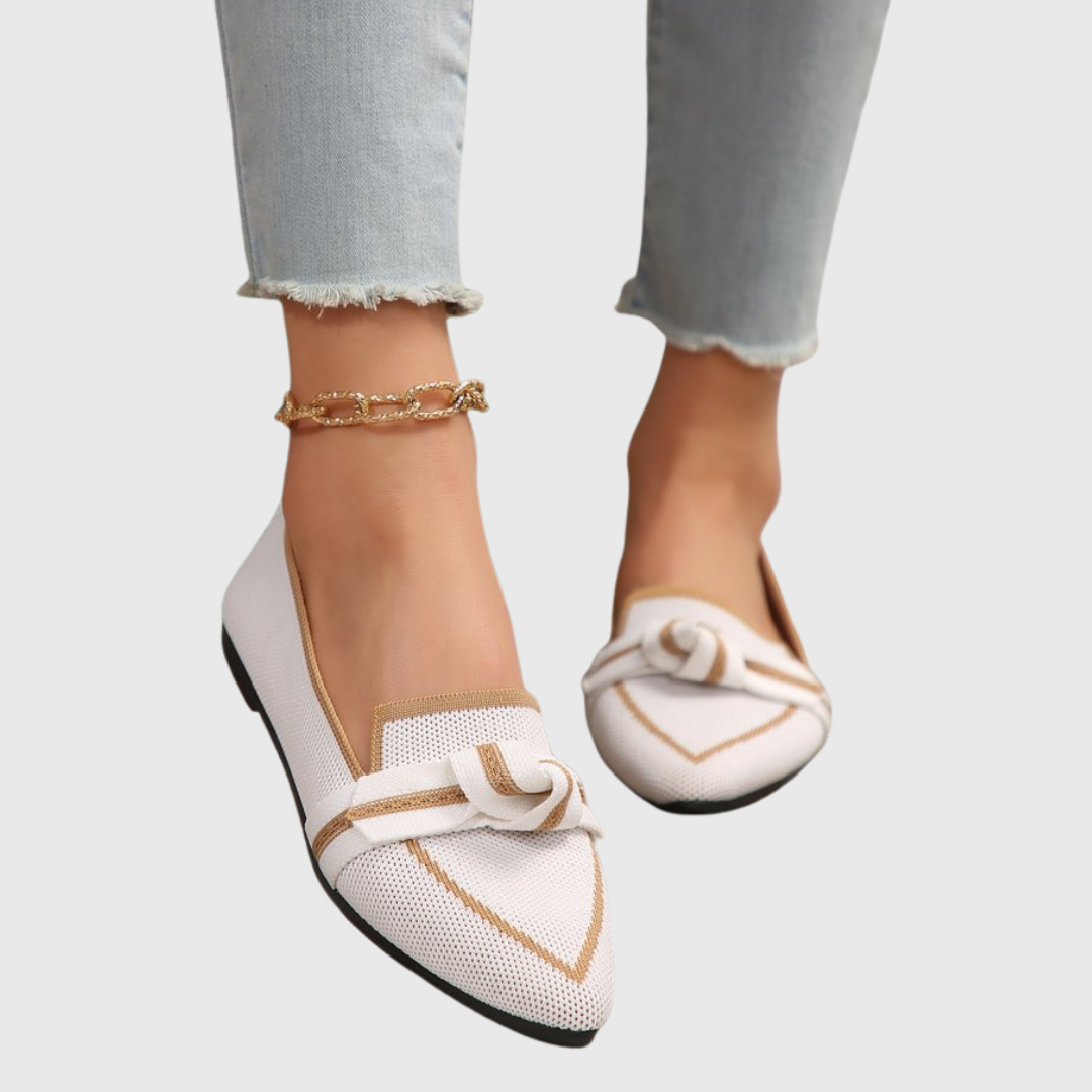 Mirella - Comfortable Bow Loafers