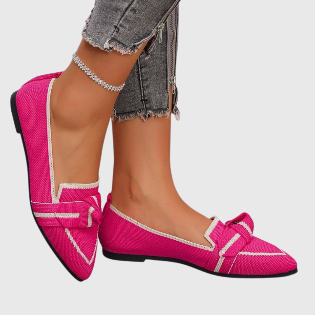 Mirella - Comfortable Bow Loafers