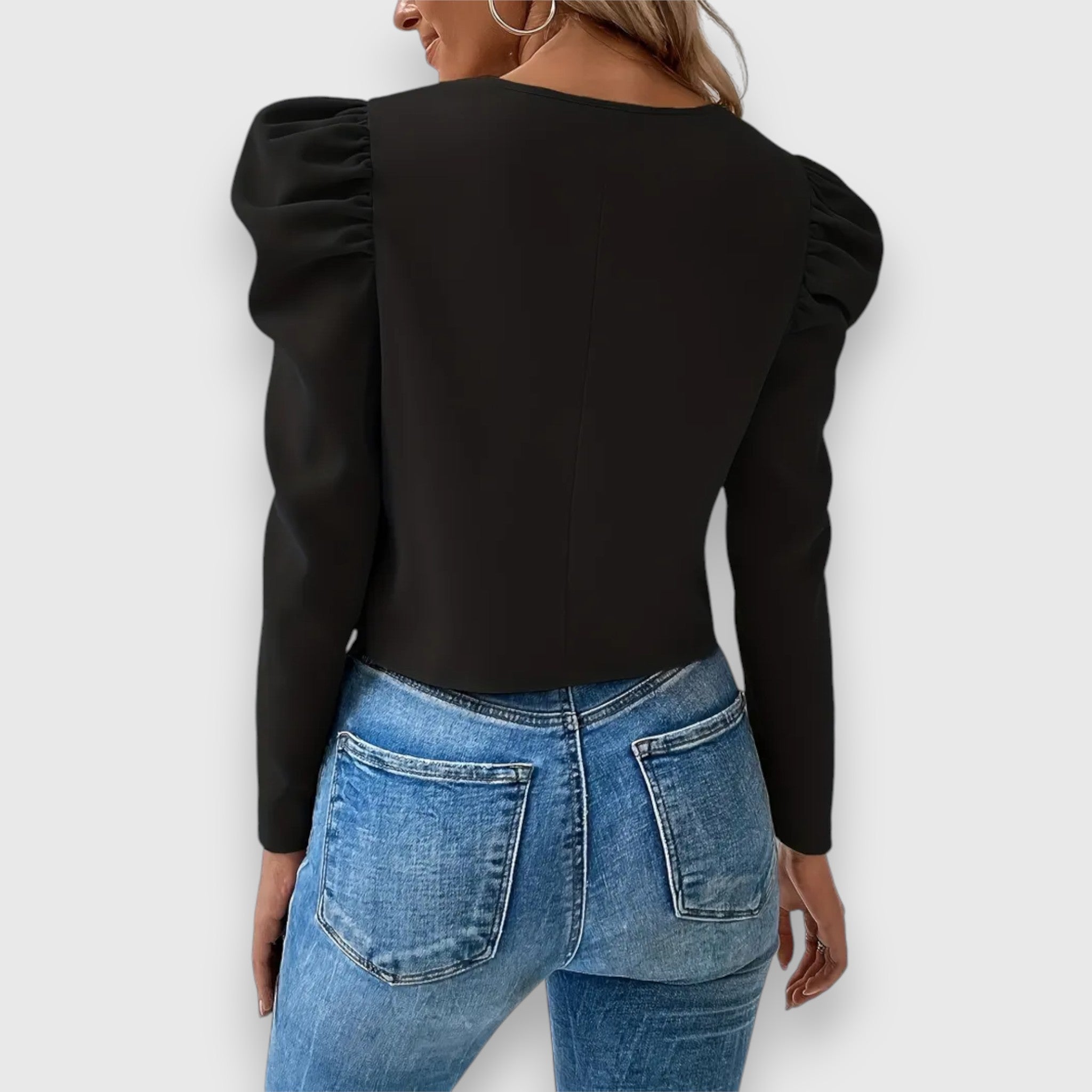 Léa – Elegant Women's Blouse with Puff Sleeves