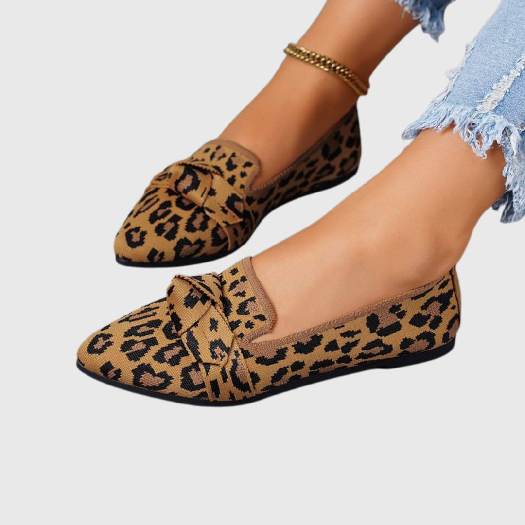 Marissa - Comfortable Tiger Print Loafers for a Sophisticated Style