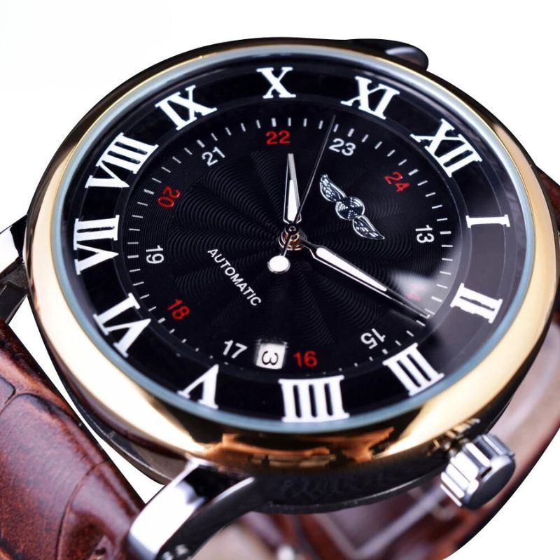Luxury genuine leather automatic watch - Elegance and sophistication on the wrist
