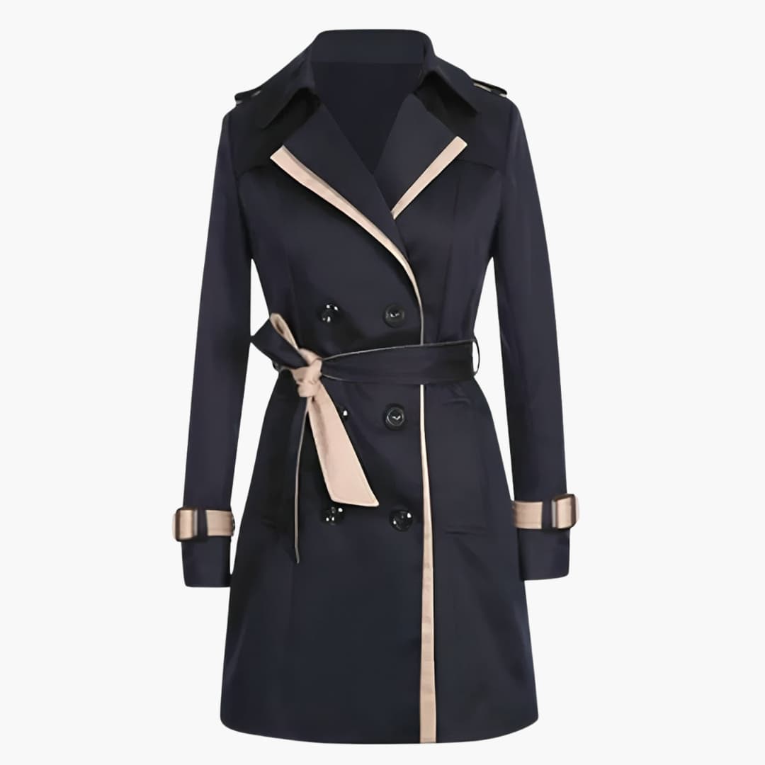 Stylish women's trench coat with belt