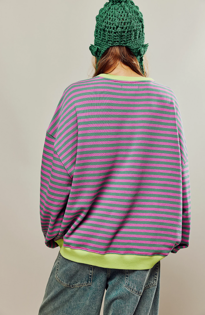 LINDA - Oversized striped sweater for a trendy and comfortable look