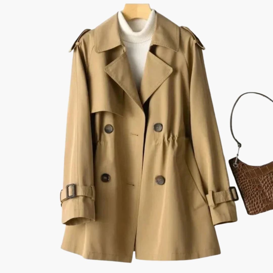 Stylish double-breasted trench coat for women